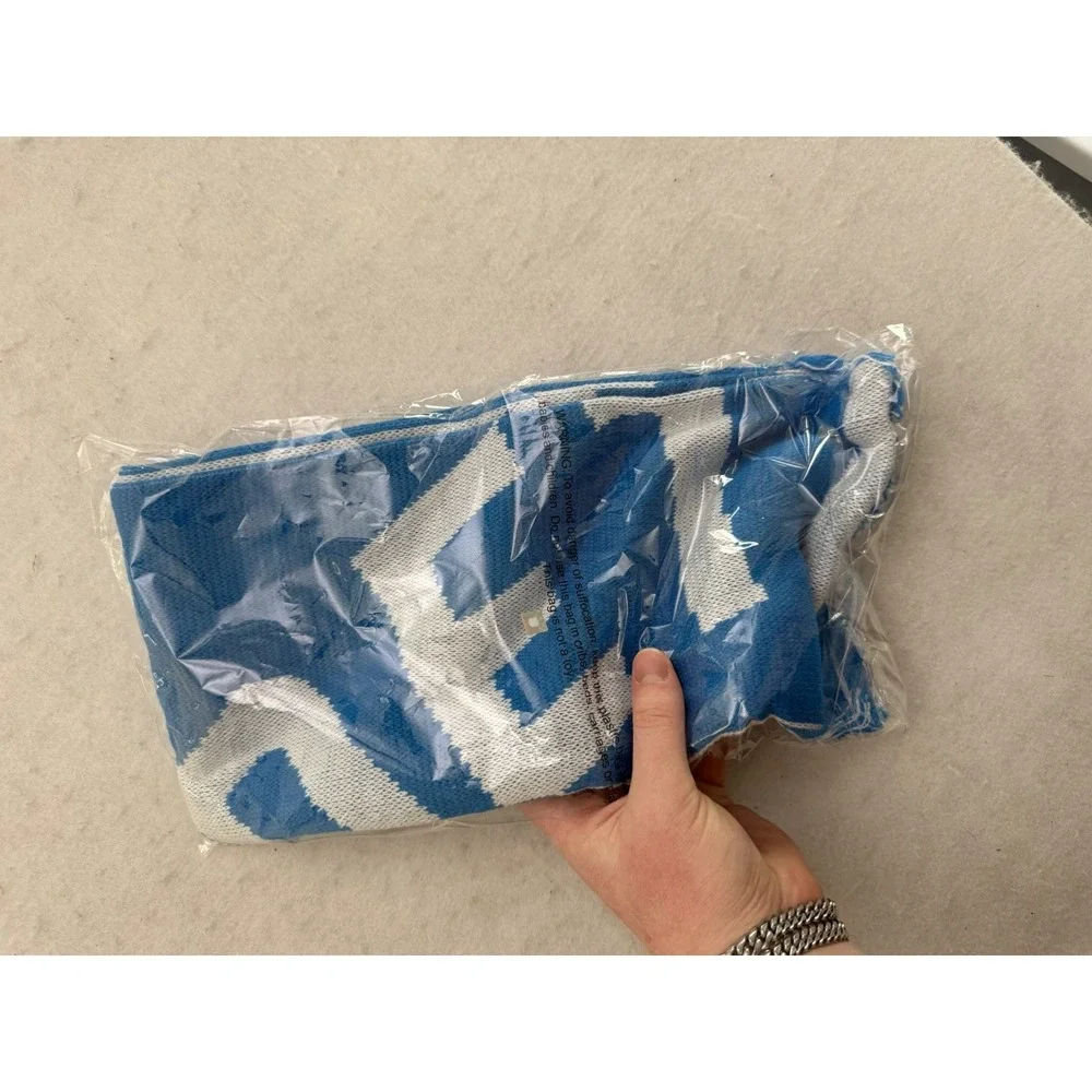 Detroit Lions Scarf 313 Double Sided NFL Football Team Logo Blue White AUTHENTIC